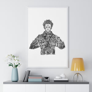 SUKUNA BLACK & WHITE FRAMED POSTER SUKUNA BLACK & WHITE FRAMED POSTER