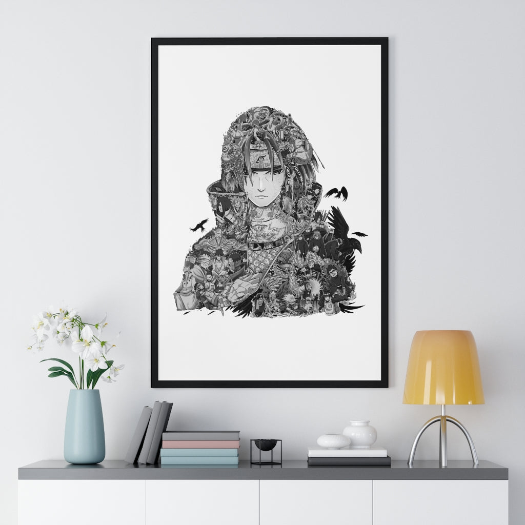 ITACHI BLACK & WHITE FRAMED POSTER ITACHI BLACK & WHITE FRAMED POSTER