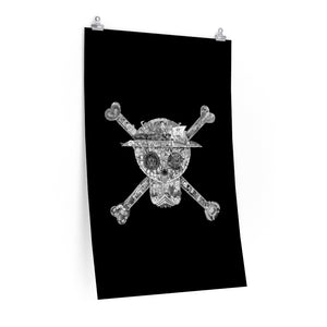 MUGIWARA JOLLY ROGER BLACK & WHITE POSTER MUGIWARA JOLLY ROGER BLACK & WHITE POSTER