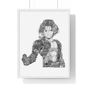 EDWARD ELRIC BLACK & WHITE FRAMED POSTER EDWARD ELRIC BLACK & WHITE FRAMED POSTER
