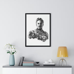 IRON MAN BLACK & WHITE FRAMED POSTER IRON MAN BLACK & WHITE FRAMED POSTER