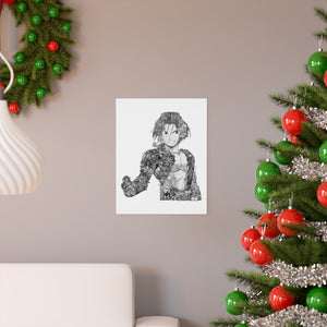 EDWARD ELRIC BLACK & WHITE POSTER EDWARD ELRIC BLACK & WHITE POSTER