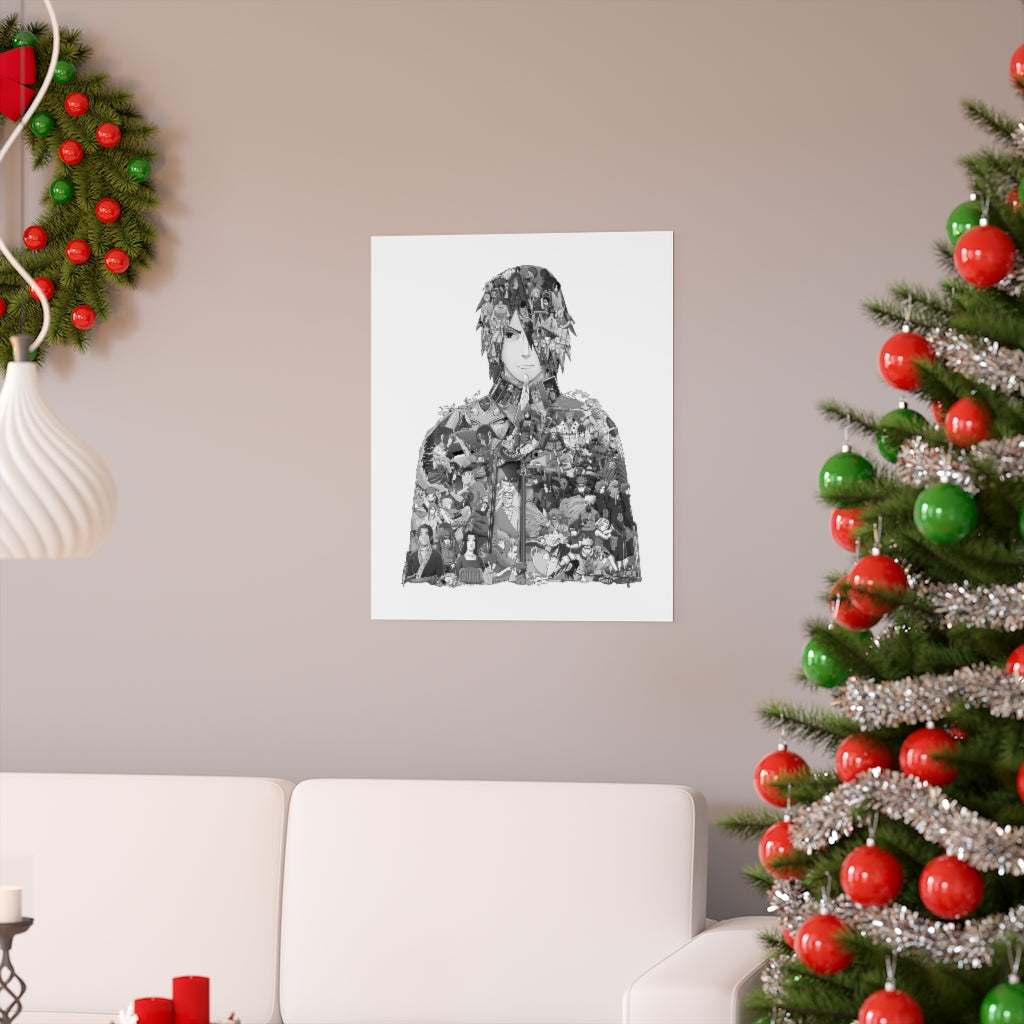 SASUKE BLACK & WHITE POSTER SASUKE BLACK & WHITE POSTER