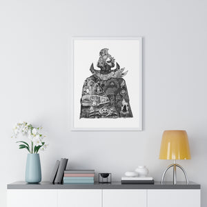 SANJI BLACK & WHITE FRAMED POSTER SANJI BLACK & WHITE FRAMED POSTER