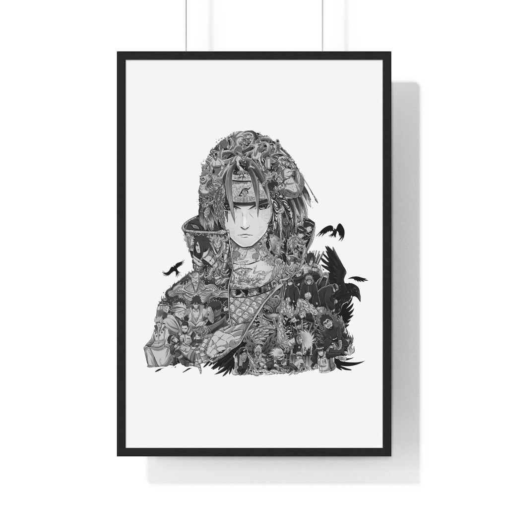 ITACHI BLACK & WHITE FRAMED POSTER ITACHI BLACK & WHITE FRAMED POSTER