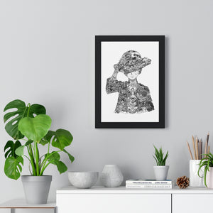 LUFFY BLACK & WHITE FRAMED POSTER LUFFY BLACK & WHITE FRAMED POSTER