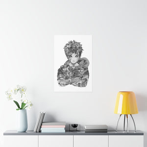 GAARA BLACK & WHITE POSTER GAARA BLACK & WHITE POSTER