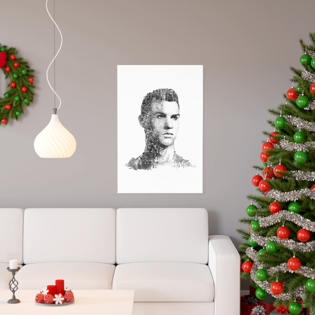 RONALDO BLACK & WHITE POSTER RONALDO BLACK & WHITE POSTER
