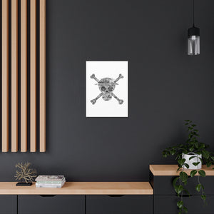 MUGIWARA JOLLY ROGER BLACK & WHITE CANVAS (WHITE BG) MUGIWARA JOLLY ROGER BLACK & WHITE CANVAS (WHITE BG)