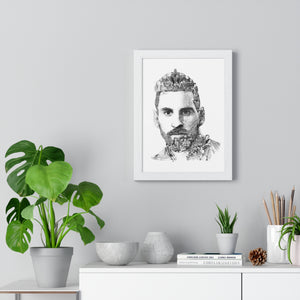 MESSI BLACK & WHITE FRAMED POSTER MESSI BLACK & WHITE FRAMED POSTER