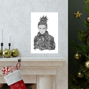 SHIKAMARU BLACK & WHITE POSTER SHIKAMARU BLACK & WHITE POSTER