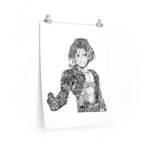 EDWARD ELRIC BLACK & WHITE POSTER EDWARD ELRIC BLACK & WHITE POSTER