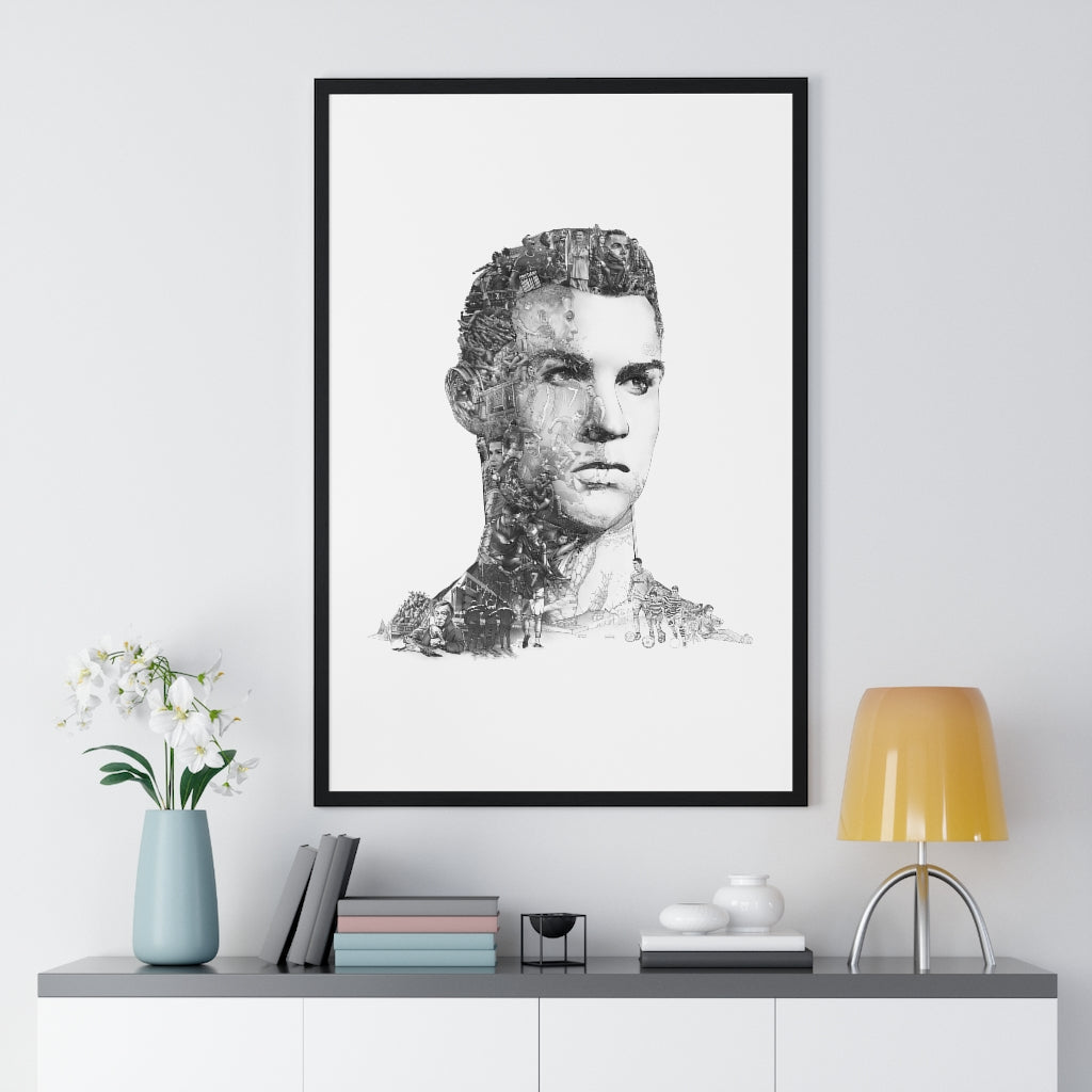 RONALDO BLACK & WHITE FRAMED POSTER RONALDO BLACK & WHITE FRAMED POSTER