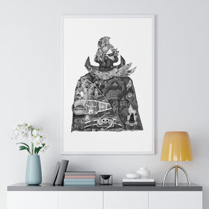 SANJI BLACK & WHITE FRAMED POSTER SANJI BLACK & WHITE FRAMED POSTER