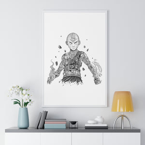 AANG BLACK & WHITE FRAMED POSTER AANG BLACK & WHITE FRAMED POSTER