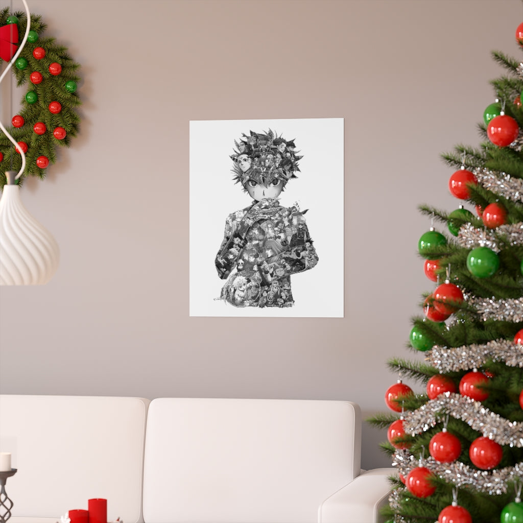 KILLUA BLACK & WHITE POSTER KILLUA BLACK & WHITE POSTER