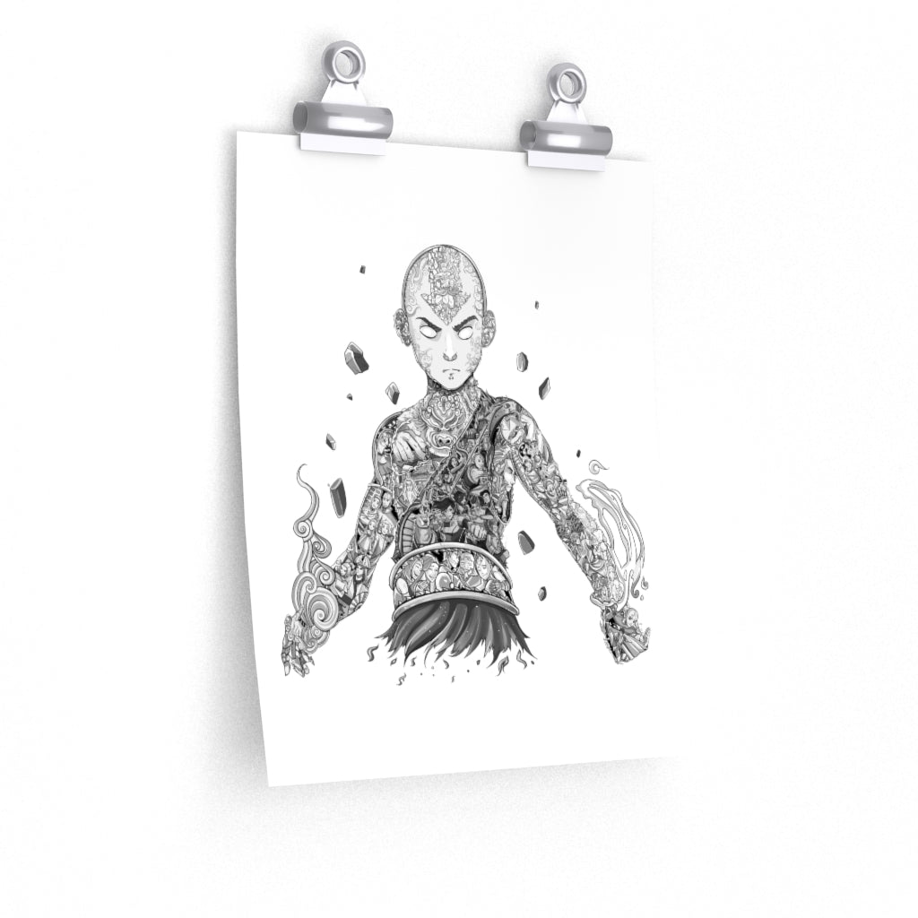 AANG BLACK & WHITE POSTER AANG BLACK & WHITE POSTER