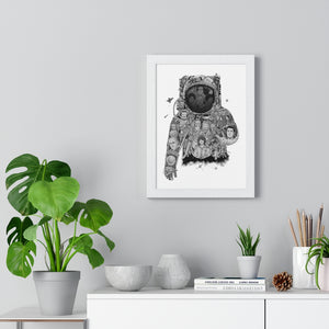 ASTRONAUT BLACK & WHITE FRAMED POSTER ASTRONAUT BLACK & WHITE FRAMED POSTER