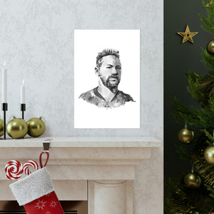 NEYMAR BLACK & WHITE POSTER NEYMAR BLACK & WHITE POSTER