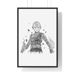 AANG BLACK & WHITE FRAMED POSTER AANG BLACK & WHITE FRAMED POSTER