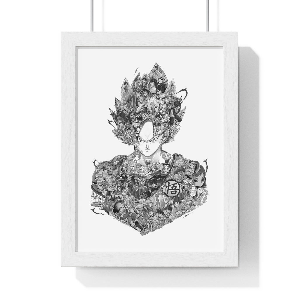 GOKU BLACK & WHITE FRAMED POSTER GOKU BLACK & WHITE FRAMED POSTER