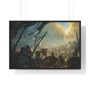 BATTLE OF THE PELENNOR FIELDS FRAMED POSTER BATTLE OF THE PELENNOR FIELDS FRAMED POSTER