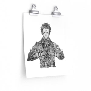 SUKUNA BLACK & WHITE POSTER SUKUNA BLACK & WHITE POSTER