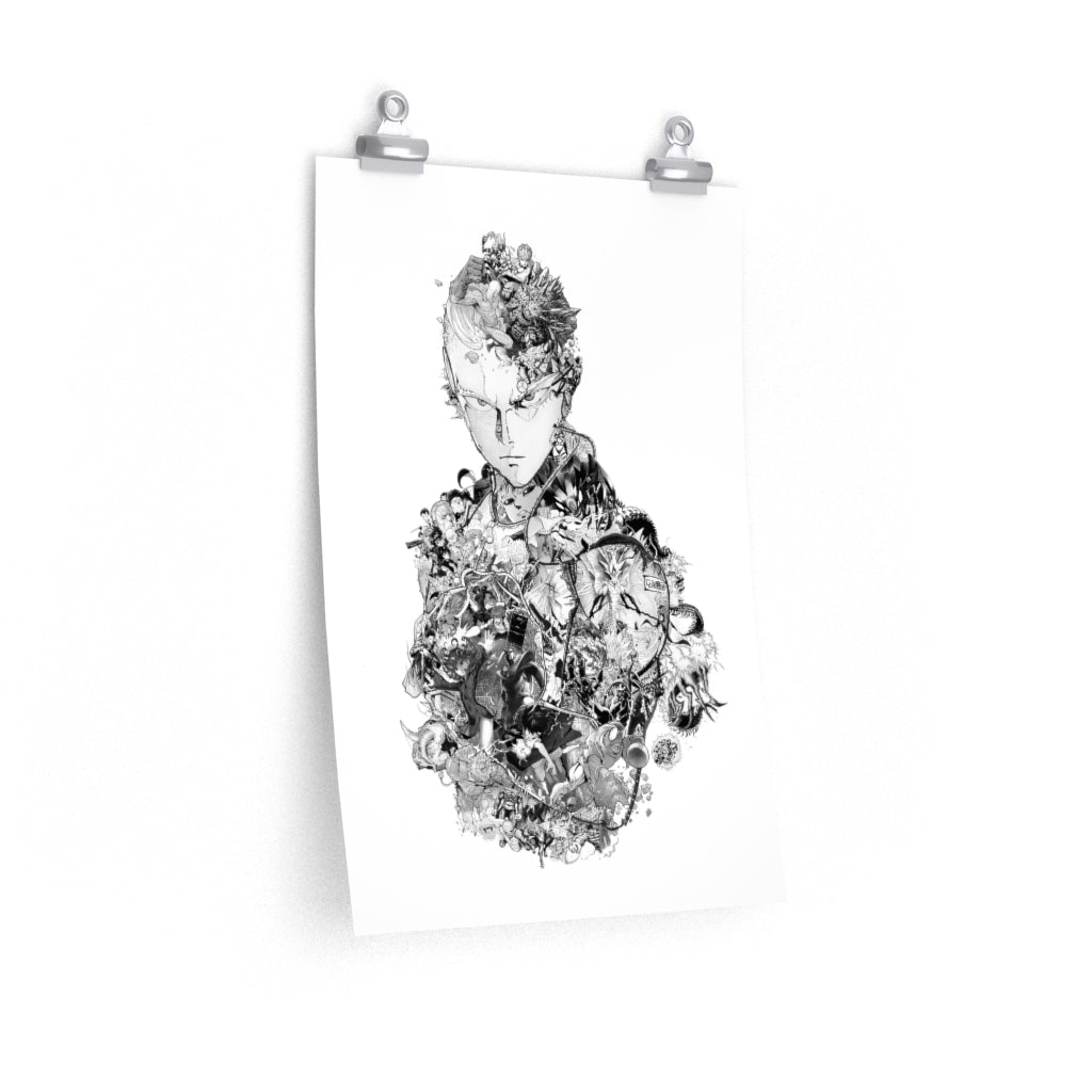 SAITAMA BLACK & WHITE POSTER SAITAMA BLACK & WHITE POSTER
