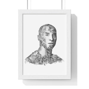 KOBE BRYANT BLACK & WHITE FRAMED POSTER KOBE BRYANT BLACK & WHITE FRAMED POSTER