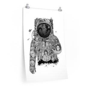 ASTRONAUT BLACK & WHITE POSTER ASTRONAUT BLACK & WHITE POSTER