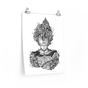 VEGETA BLACK & WHITE POSTER VEGETA BLACK & WHITE POSTER