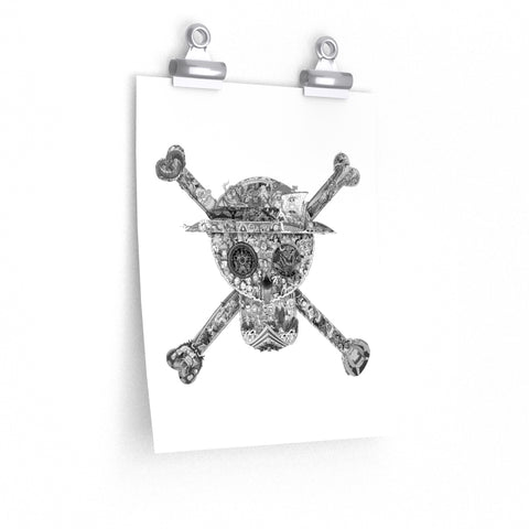 MUGIWARA JOLLY ROGER BLACK & WHITE POSTER (WHITE BG) MUGIWARA JOLLY ROGER BLACK & WHITE POSTER (WHITE BG)