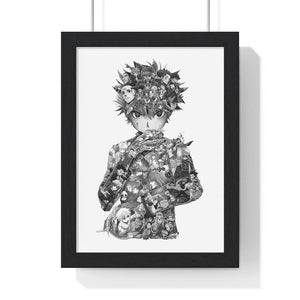 KILLUA BLACK & WHITE FRAMED POSTER KILLUA BLACK & WHITE FRAMED POSTER