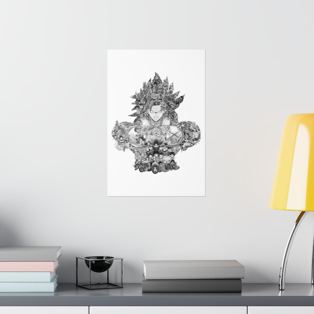 BROLY BLACK & WHITE POSTER BROLY BLACK & WHITE POSTER