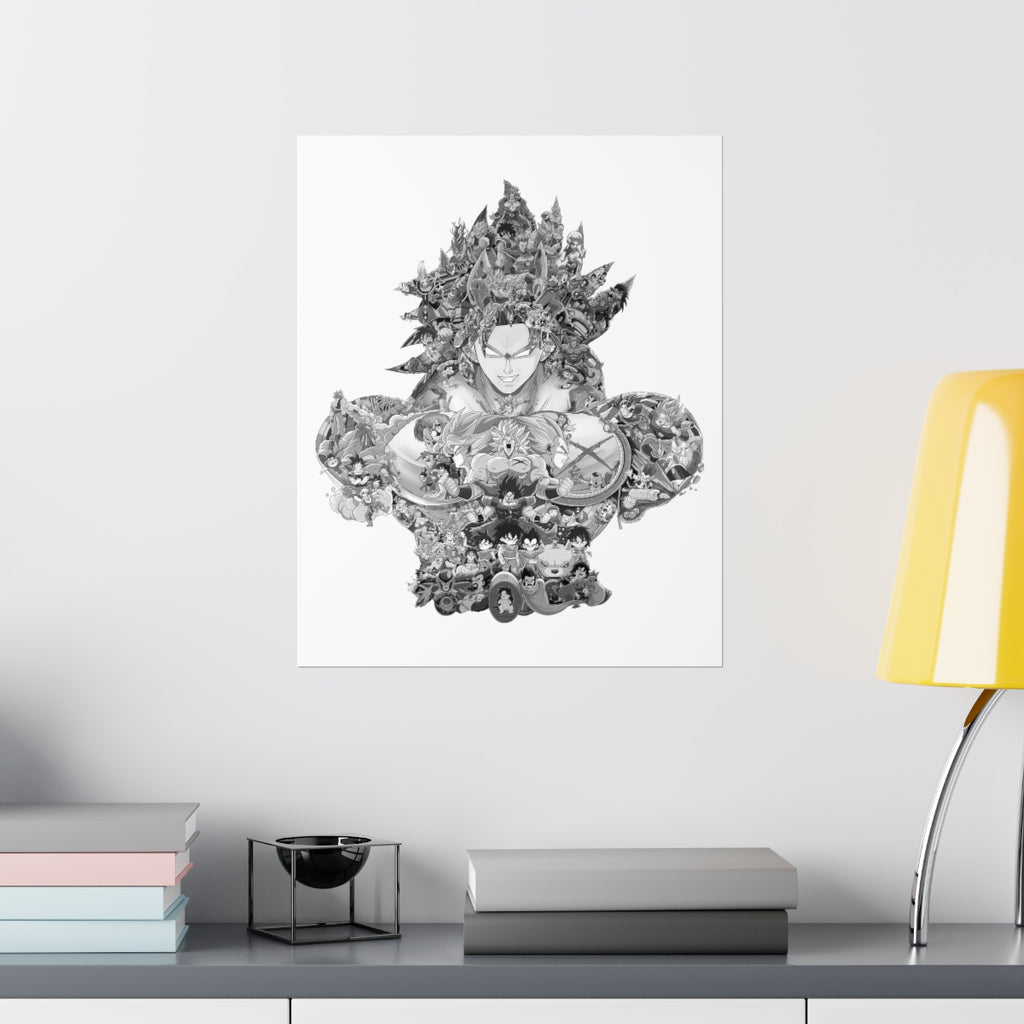 BROLY BLACK & WHITE POSTER BROLY BLACK & WHITE POSTER