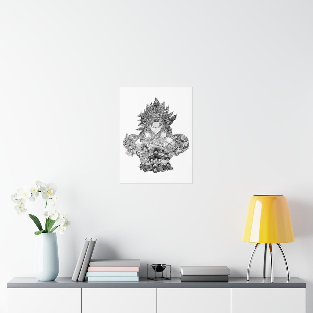 BROLY BLACK & WHITE POSTER BROLY BLACK & WHITE POSTER