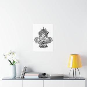 BROLY BLACK & WHITE POSTER BROLY BLACK & WHITE POSTER