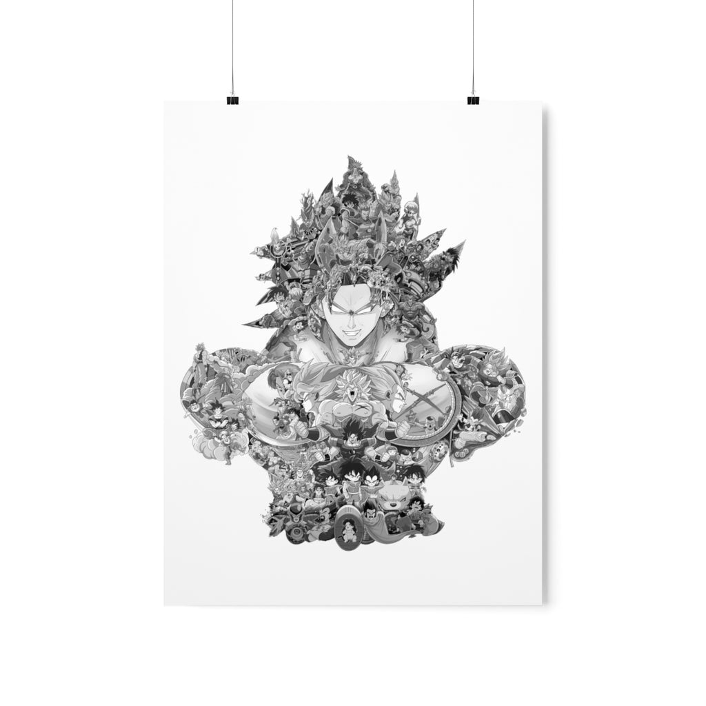 BROLY BLACK & WHITE POSTER BROLY BLACK & WHITE POSTER