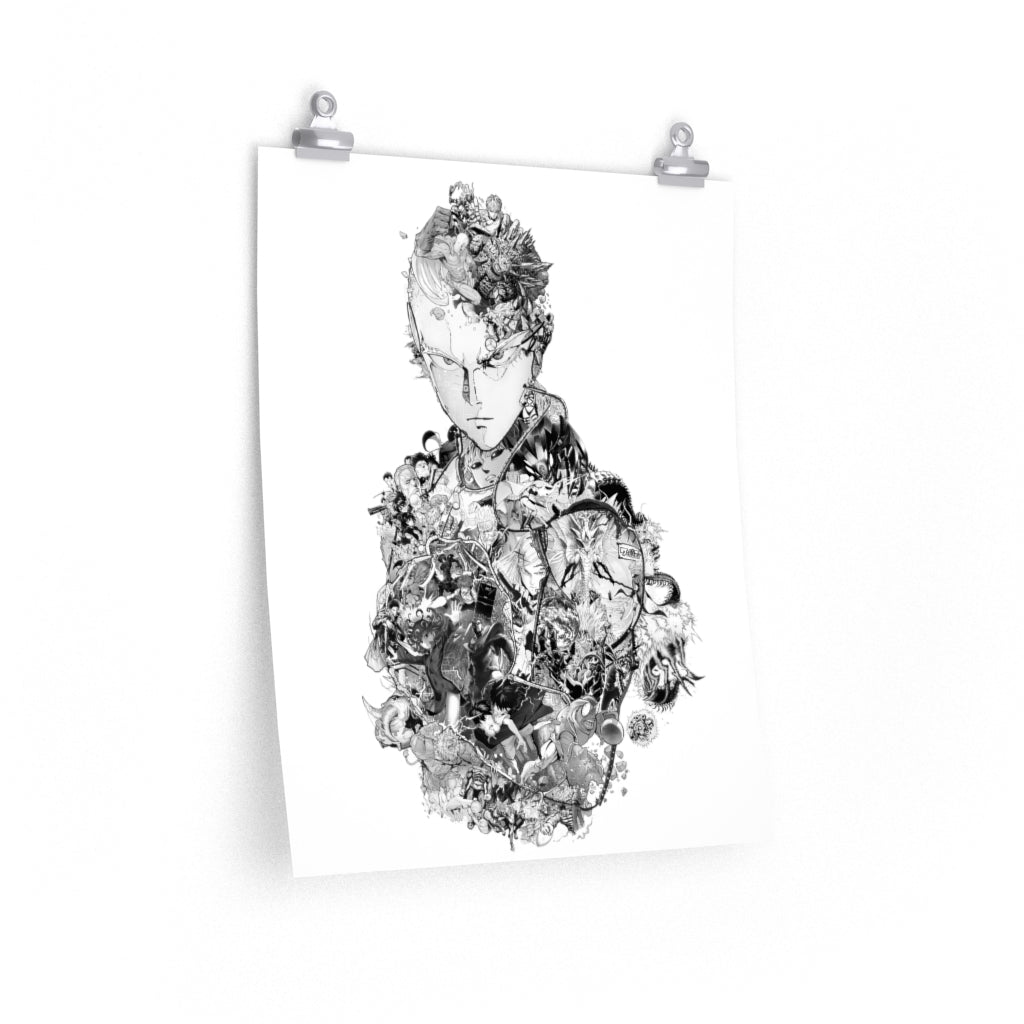 SAITAMA BLACK & WHITE POSTER SAITAMA BLACK & WHITE POSTER