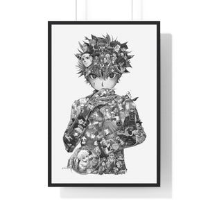 KILLUA BLACK & WHITE FRAMED POSTER KILLUA BLACK & WHITE FRAMED POSTER