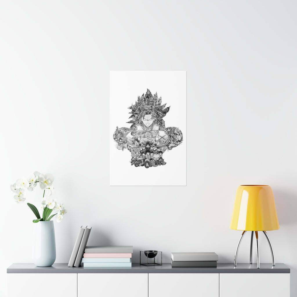 BROLY BLACK & WHITE POSTER BROLY BLACK & WHITE POSTER