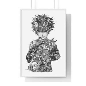 KILLUA BLACK & WHITE FRAMED POSTER KILLUA BLACK & WHITE FRAMED POSTER