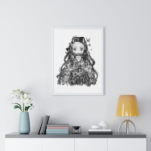 NEZUKO BLACK & WHITE FRAMED POSTER NEZUKO BLACK & WHITE FRAMED POSTER