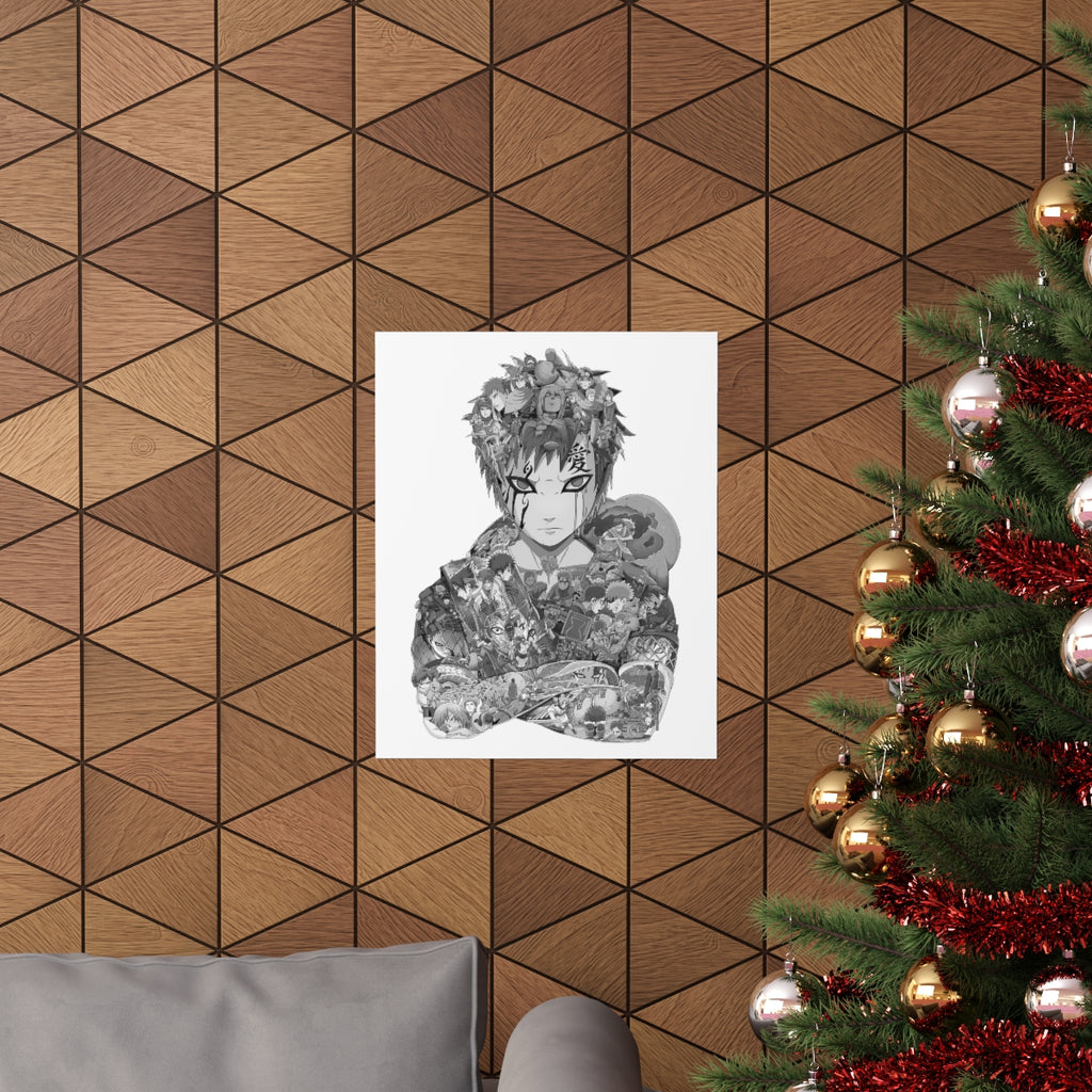 GAARA BLACK & WHITE POSTER GAARA BLACK & WHITE POSTER