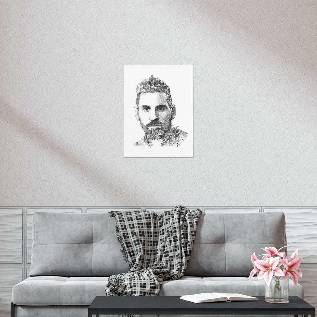 MESSI BLACK & WHITE POSTER MESSI BLACK & WHITE POSTER
