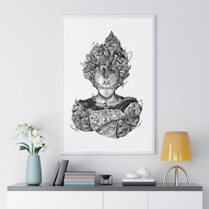 VEGETA BLACK & WHITE FRAMED POSTER VEGETA BLACK & WHITE FRAMED POSTER