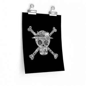 MUGIWARA JOLLY ROGER BLACK & WHITE POSTER MUGIWARA JOLLY ROGER BLACK & WHITE POSTER