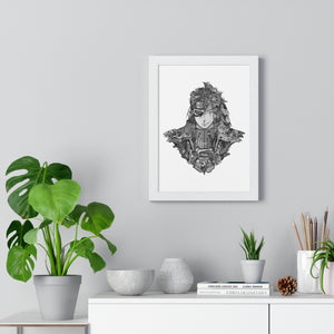 HASHIRAMA - MADARA BLACK & WHITE FRAMED POSTER HASHIRAMA - MADARA BLACK & WHITE FRAMED POSTER