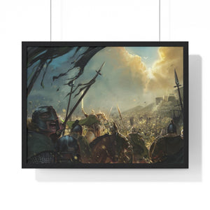 BATTLE OF THE PELENNOR FIELDS FRAMED POSTER BATTLE OF THE PELENNOR FIELDS FRAMED POSTER