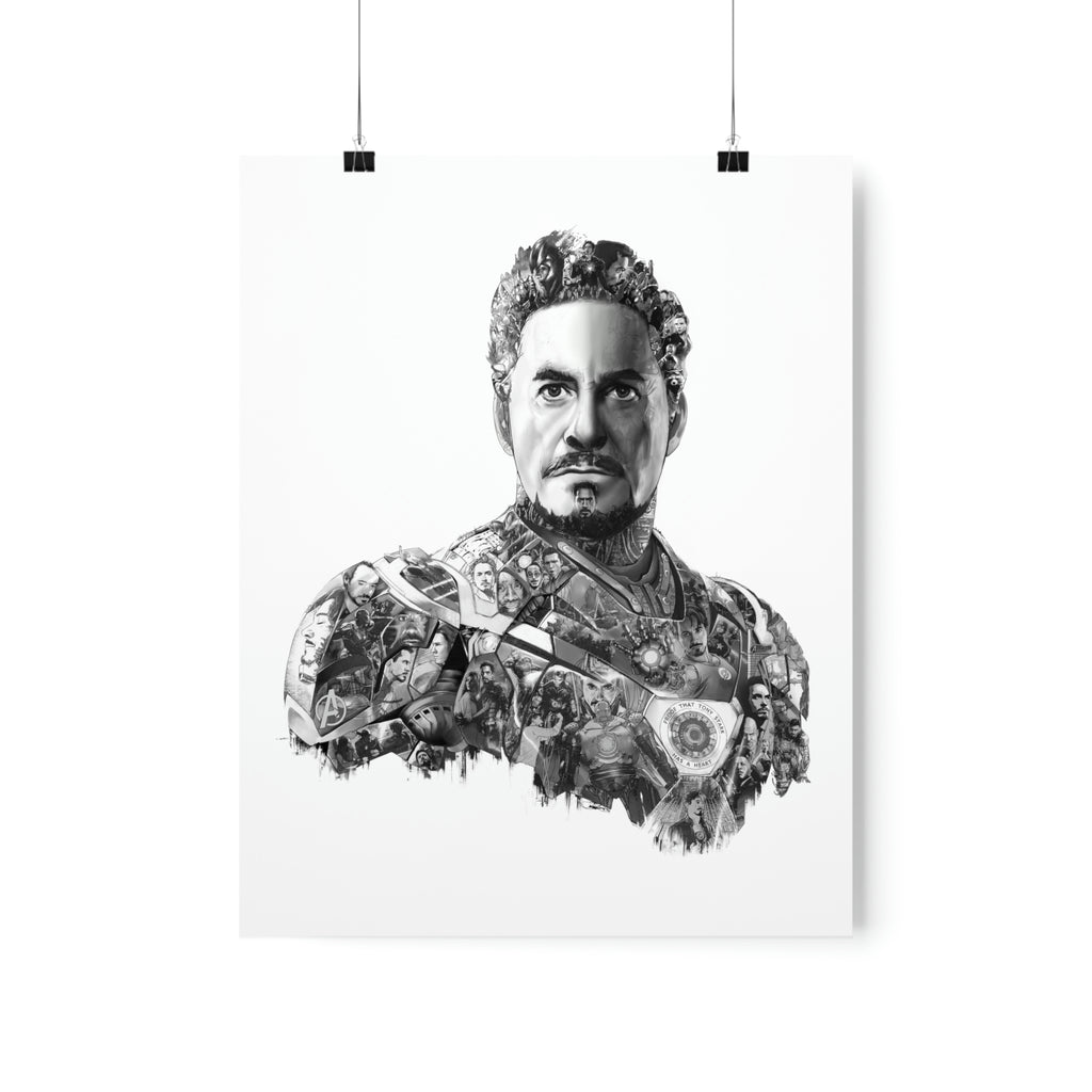 IRON MAN BLACK & WHITE POSTER IRON MAN BLACK & WHITE POSTER